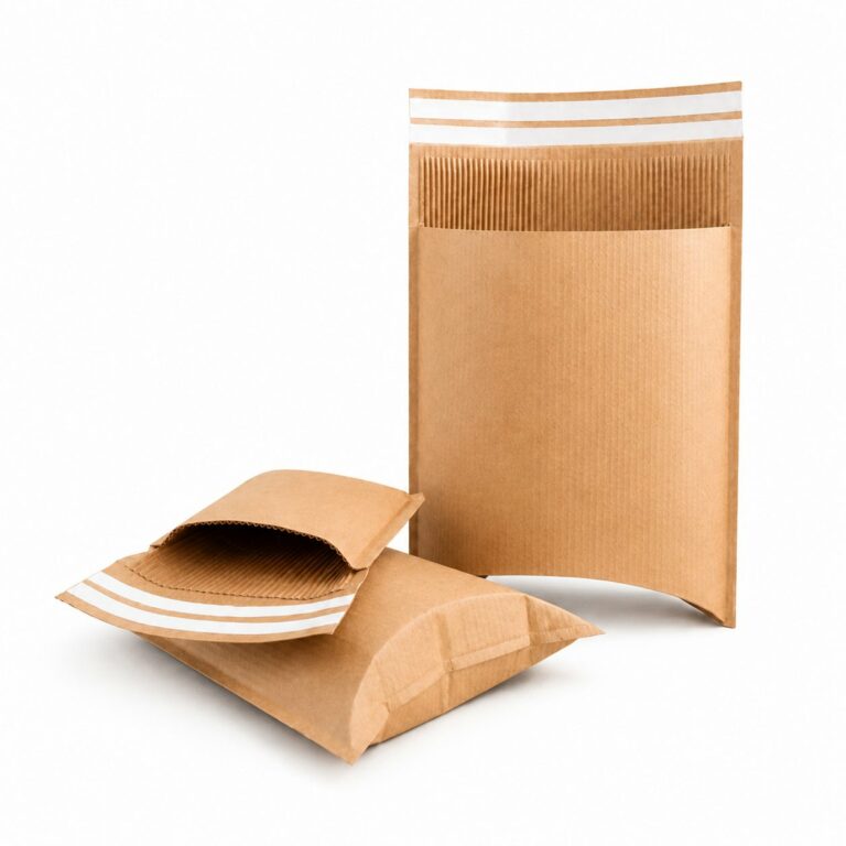WaveBag 3D paper mailers shown flat and expanded