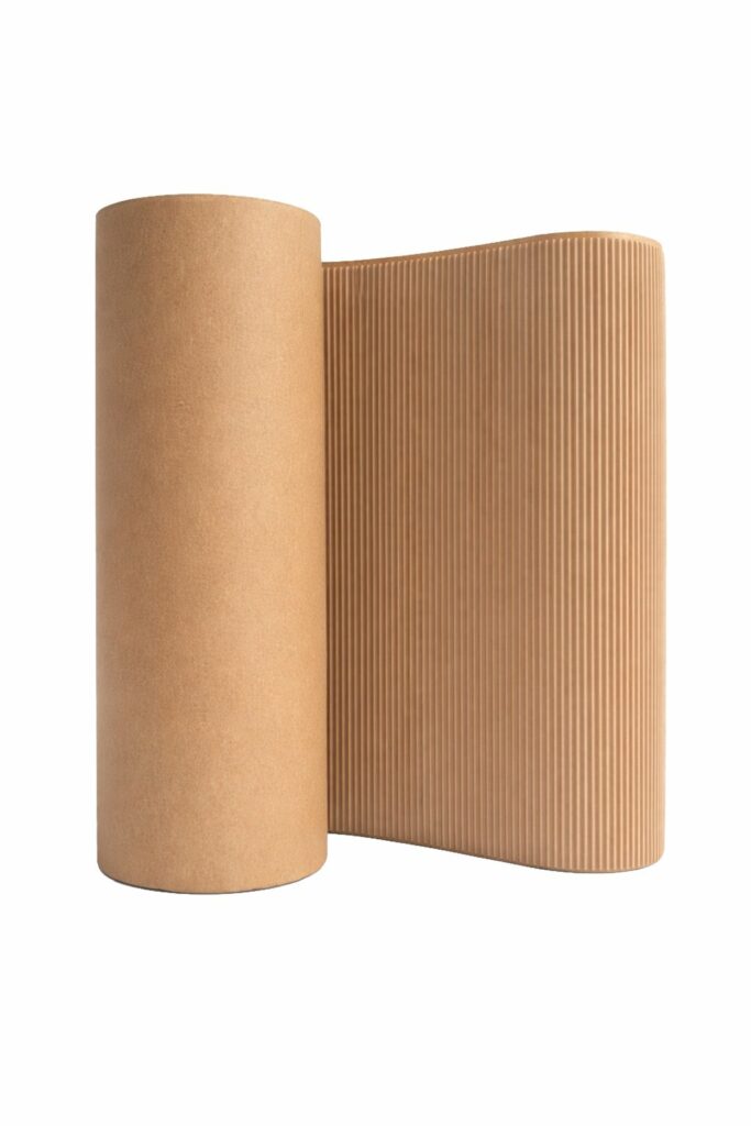 WaveBag ROLL corrugated paper cushioning roll, partly unrolled