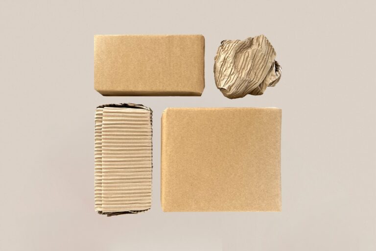 WaveBag WRAP corrugated paper cushioning sheets used to wrap boxes